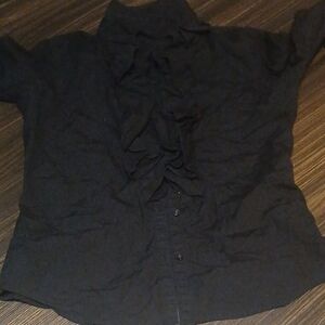 Ralph Lauren Women's Black Casual Button Down Shirt